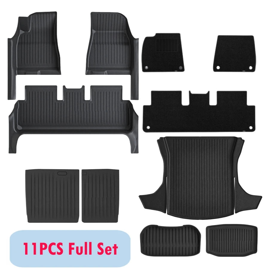 Fully Protection Floor Liners For 2024 2025 Tesla Model 3 Highland Floor Mats with Door Sill Protector Front Rear Cargo Liner