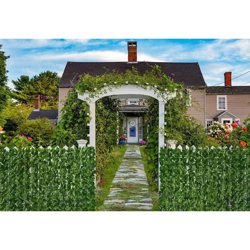 Artificial Leaf Privacy Fence Screen Fake Hedge Panels Balcony Screen Ivy Leaves Fence Screen for Wall Garden Patio Decor