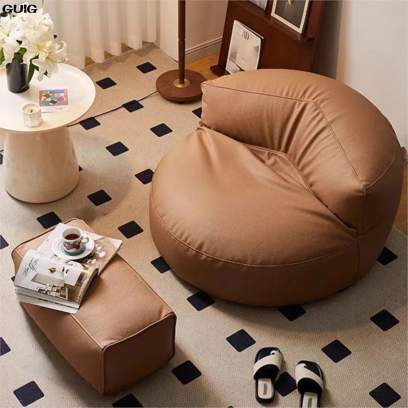 GUIG Lazy Sofa Can Lie In The Family Living Room Balcony Small Apartment Beanbag Tatami Network Red Single Sofa Living Room
