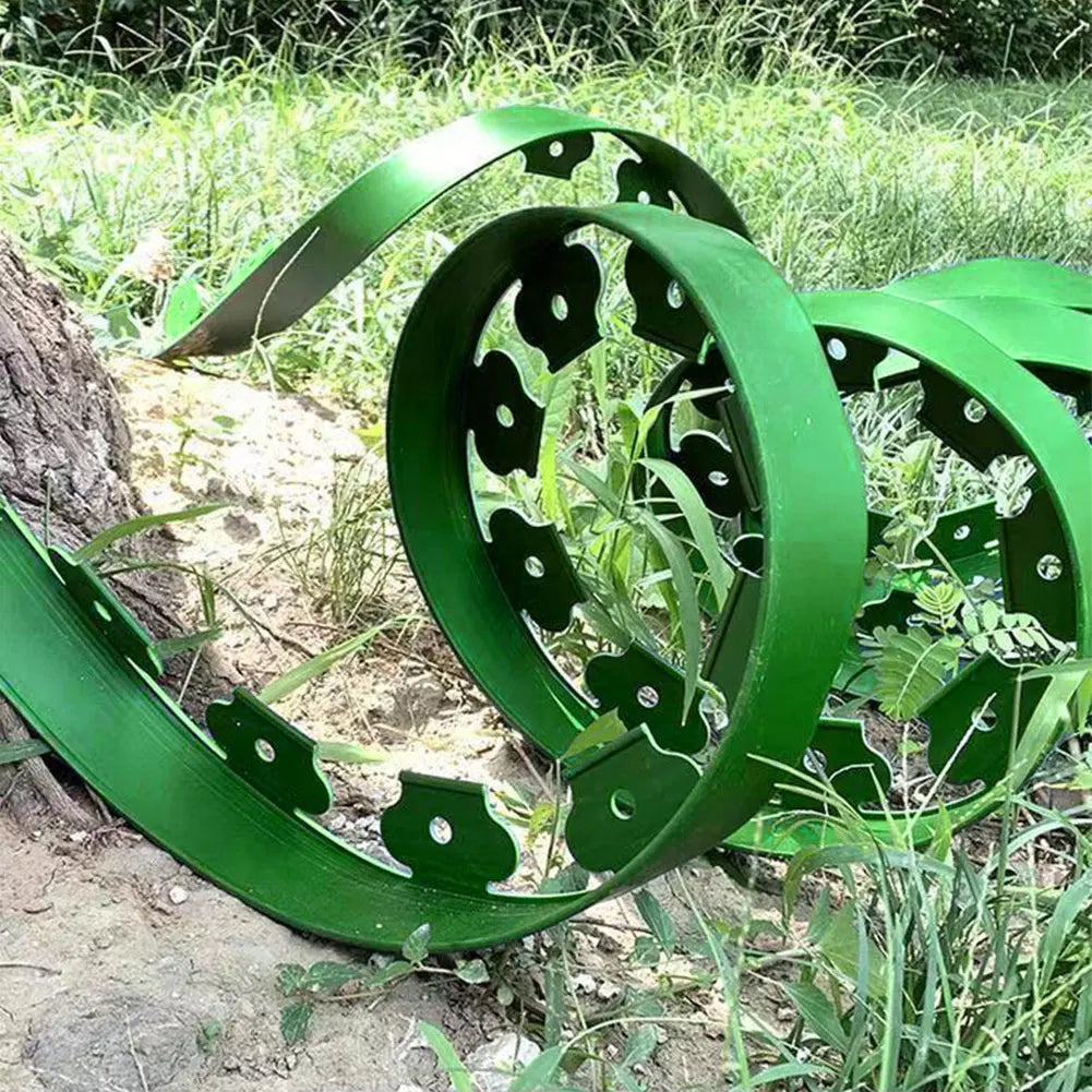 5M/10M Garden Grass Lawn Edge Border Fence With 15 Spikes Path Flexible Lawn Edging Border Fence Outdoor Landscape Garden Decor