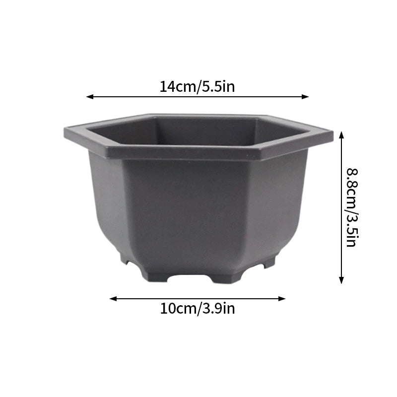 Rectangular Flowerpots Plastic Bonsai Plants Pot Square for Flower Balcony Garden Yard Landscape Bonsai Pot Trays Home Decor