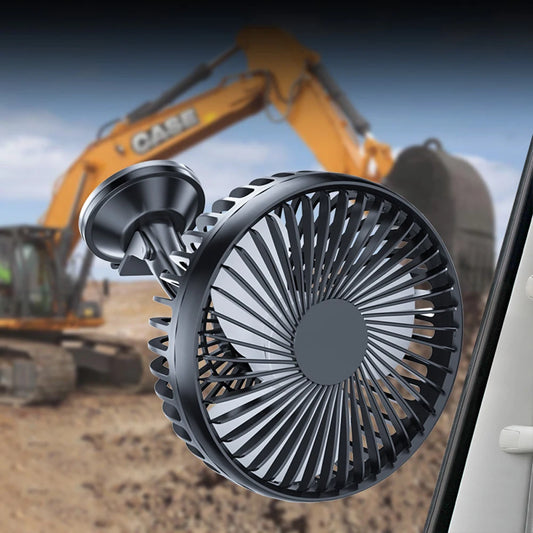 USB Car Dashboard Cooling Fan 12V/24V with Suction Cup Auto Cooler 360 Degree All-Round Car Air Fan for Vehicle Home Office