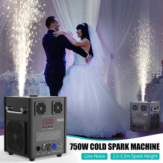 Yiflamefly 750W Cold Spark Fireworks Machine - DMX512 with Remote for Events | AlluCanFind