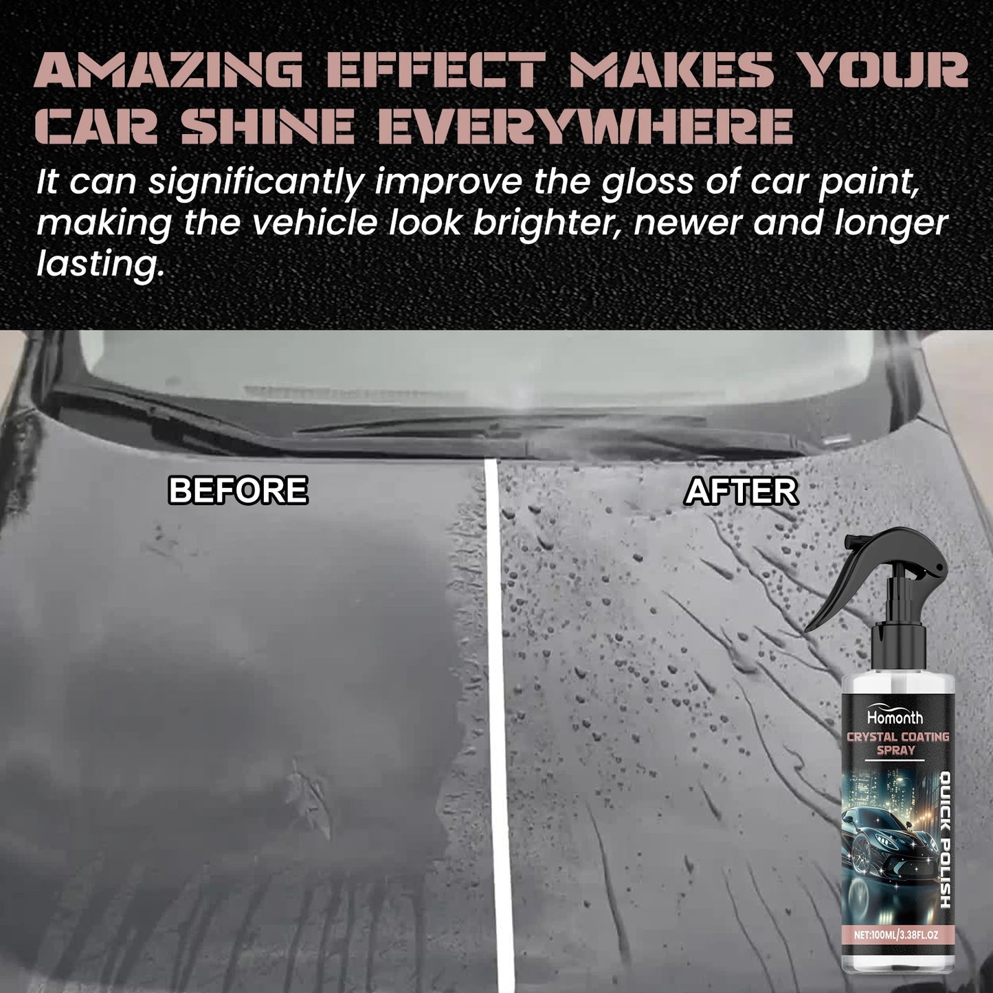 Automotive Coating Ceramic Spray To Clean Water Stains And Dirt To Red