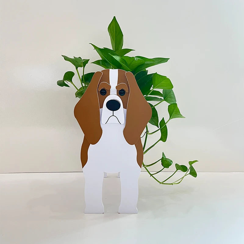 DIY Dog Planter Garden Flower Pot Pomeranian Husky Horse Sheep Elephant Bear Vase Pots Animal PVC FlowerPots Garden Home Decor