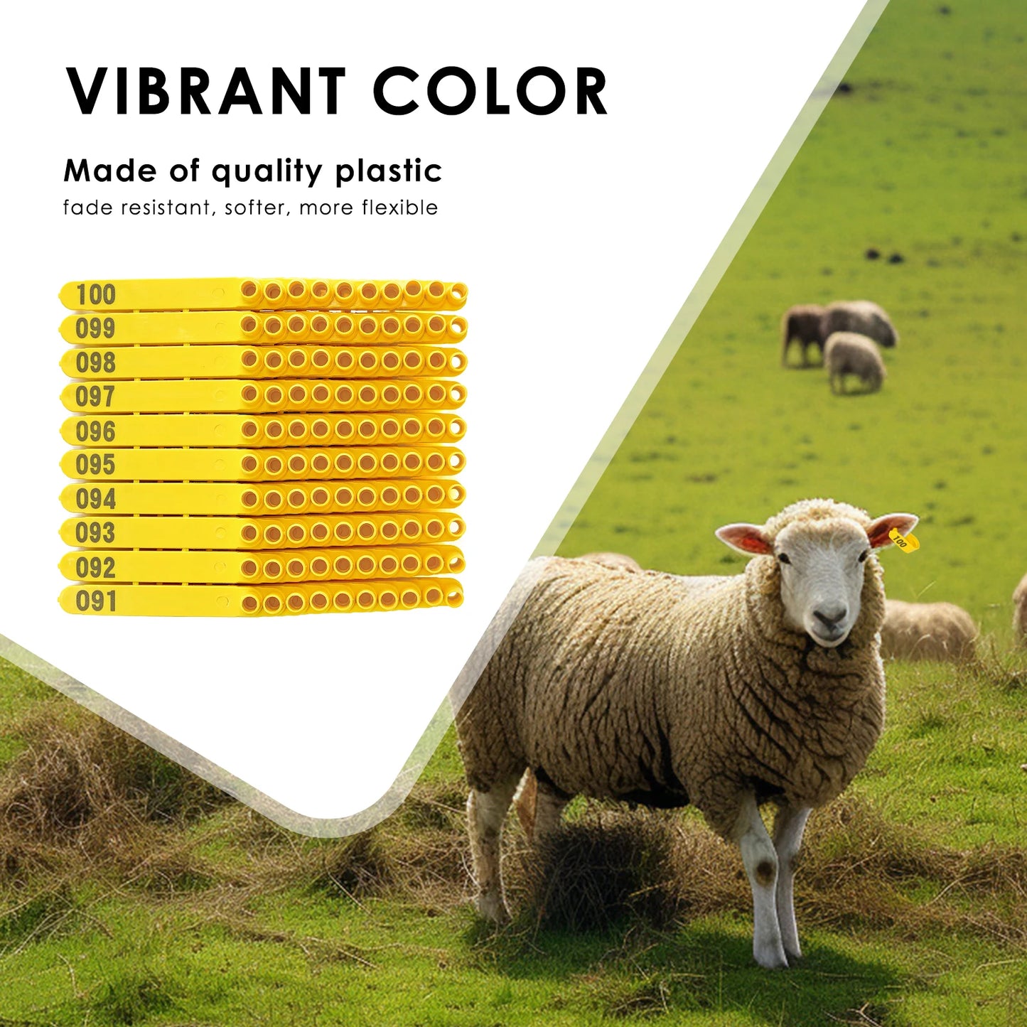 Farm Animal Ear Tag Pliers Dog Rabbits Sheep Ear Tags One-piece Nylon Material Sheep Laser Ear Tag 100 pcs