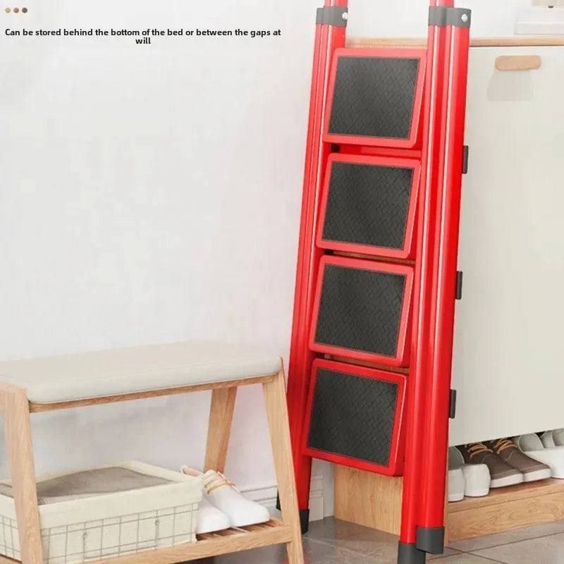 Home ladder stool folding zigzag ladder anti slip pedal ladder indoor