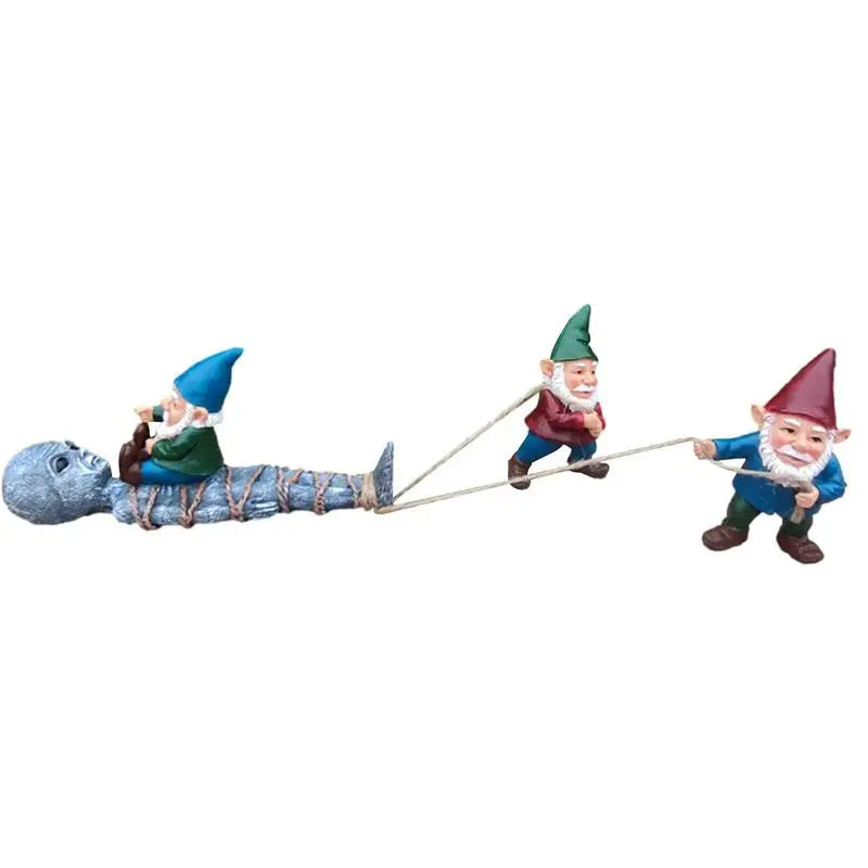 Funny Garden Gnome Grab Alien Statue Garden Decor Weatherproof And Durable Perfect For Outside Lawn Patio Yard Decoration