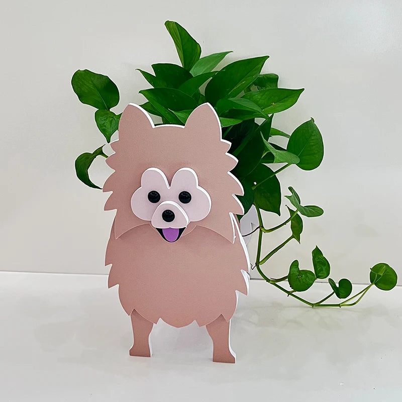 DIY Dog Planter Garden Flower Pot Pomeranian Husky Horse Sheep Elephant Bear Vase Pots Animal PVC FlowerPots Garden Home Decor
