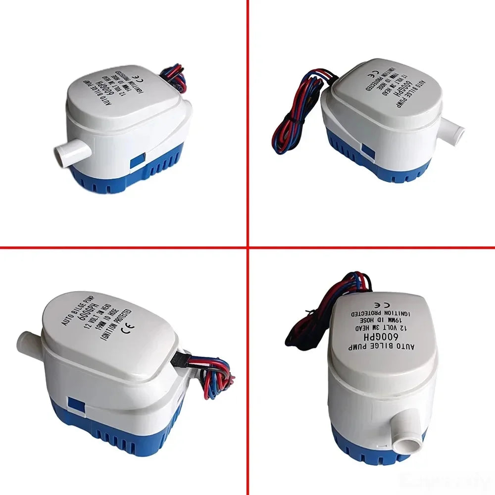 1100GPH 750GPH 600GPH Automatic Electric Submersible Bilge Pump 12V Water Pump 12V Pump For Boat Bilge Pump Water Pump 24V