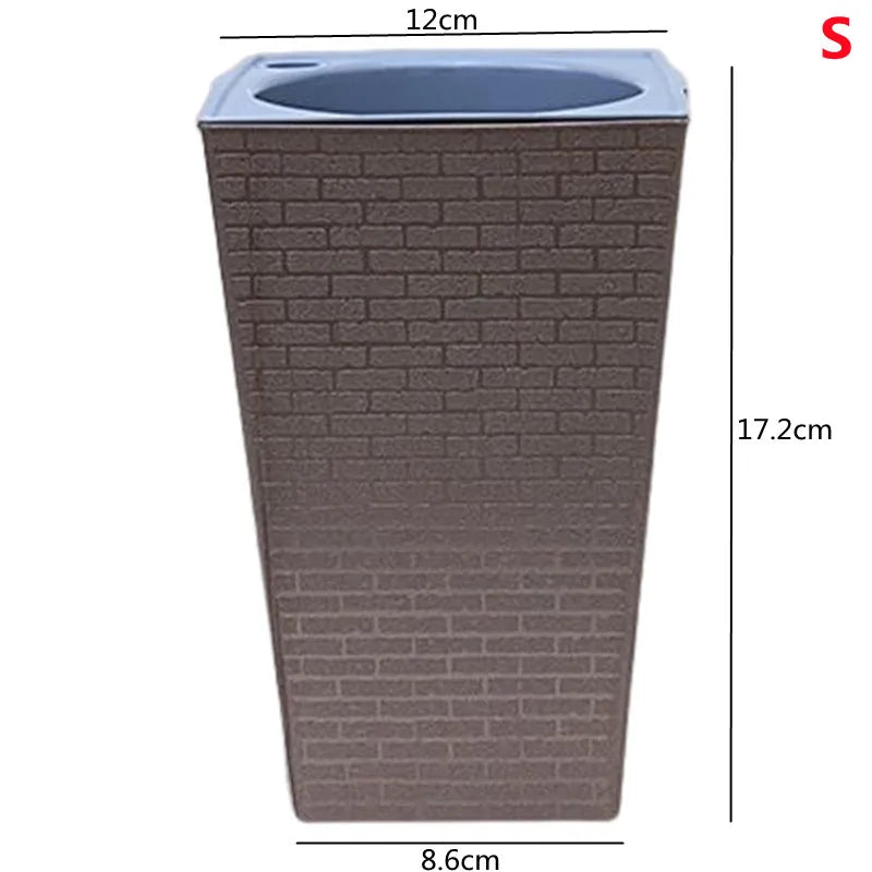 Self Watering Planter Handmade Self Watering Plant Flower Pot With Water Container Modern Flowerpot Plastic Planter Garden Decor