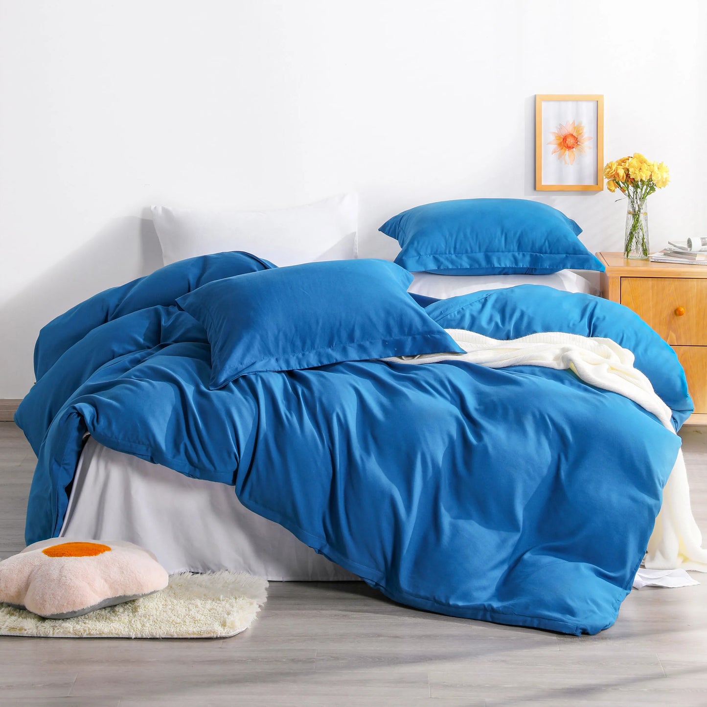 Ntbay 3-Piece Ultra Soft Microfiber Duvet Cover Set, nclude with Corner Ties and Pillow Shams