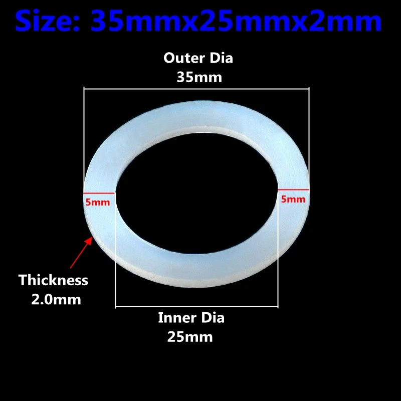 2-100PCS Silicone Flat Washer Silicone Gasket of Water Tank Interface Waterproof Gasket Thread Sealing Ring