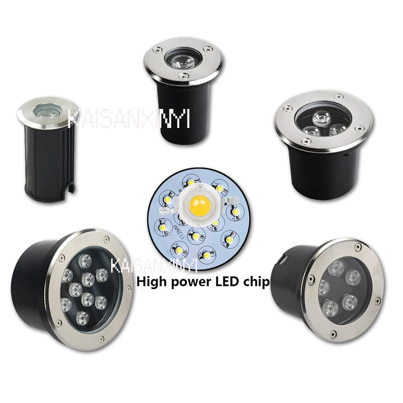 LED Garden Light Underground 3W 5W 7W 10W Waterproof IP67 Outdoor Floor Recessed Spotlight Outside Deck Lighting 220V DC12V24V