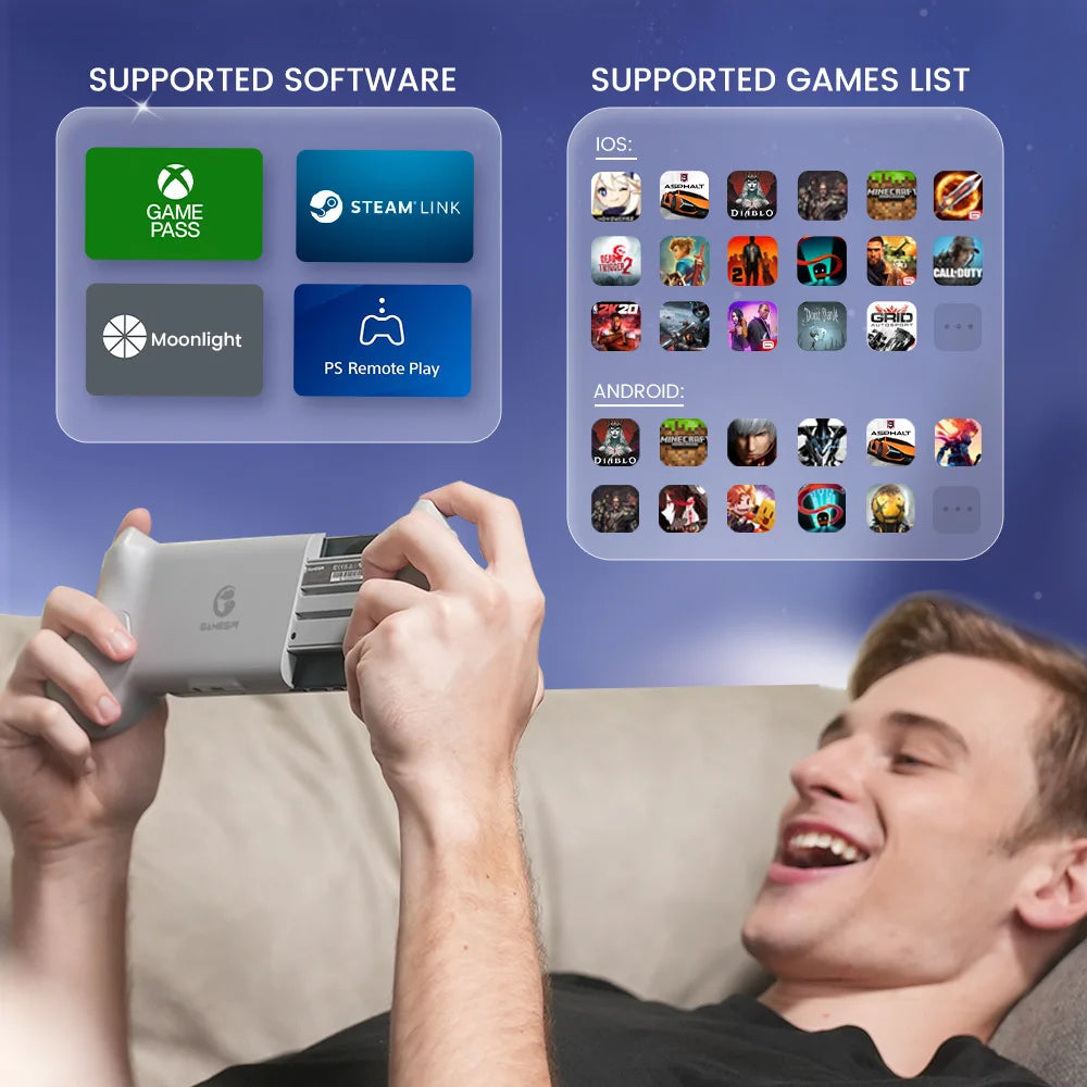 GameSir G8 Galileo Mobile Gamepad | Hall Effect Joystick for iPhone 15 & Android Cloud Gaming