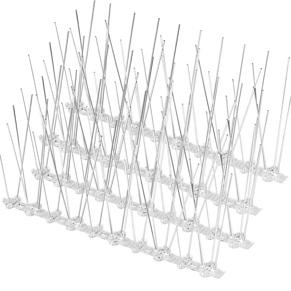Pigeon Spikes Birds Squirrel Repeller Stainless Steel Garden Fence Roof Balcony Fence Roof Deterrent Nail Kit Tools Pest Control