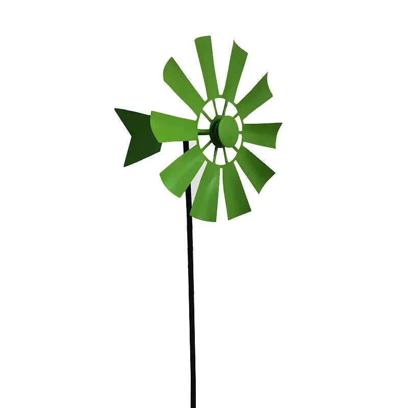 Wind Spinner Decorative Lawn Ornament Wind Mill Wind Sculpture Metal Windmill for Lawn Yard Outdoor Patio Decor Garden Windmill