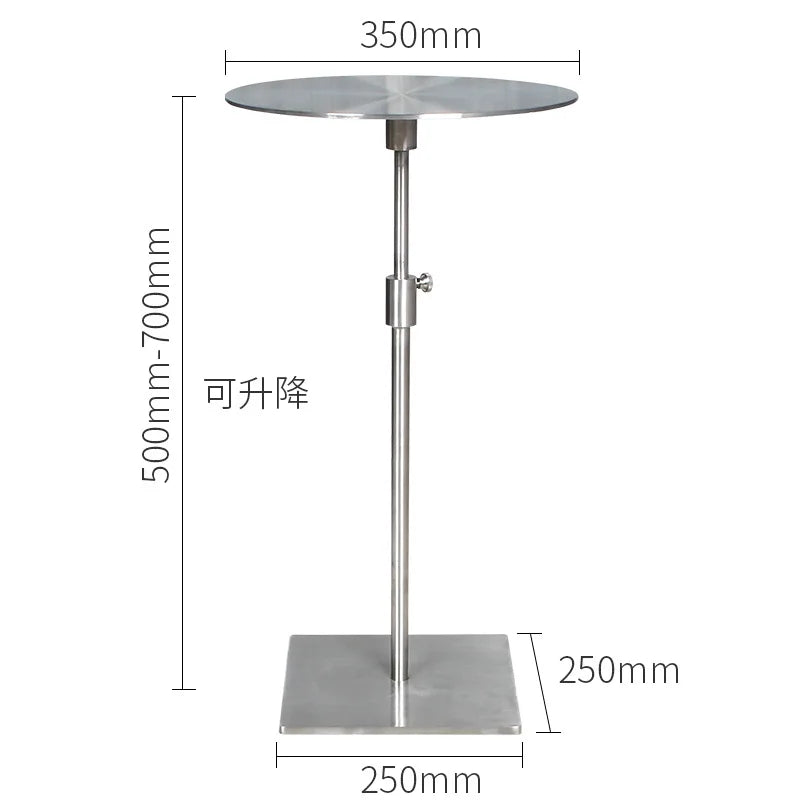 Stainless Steel Lifting Coffee Table Square Or Circular Diameter 30-35 50 Mobile Sofa Side Table Light Luxury Metal Tall Table