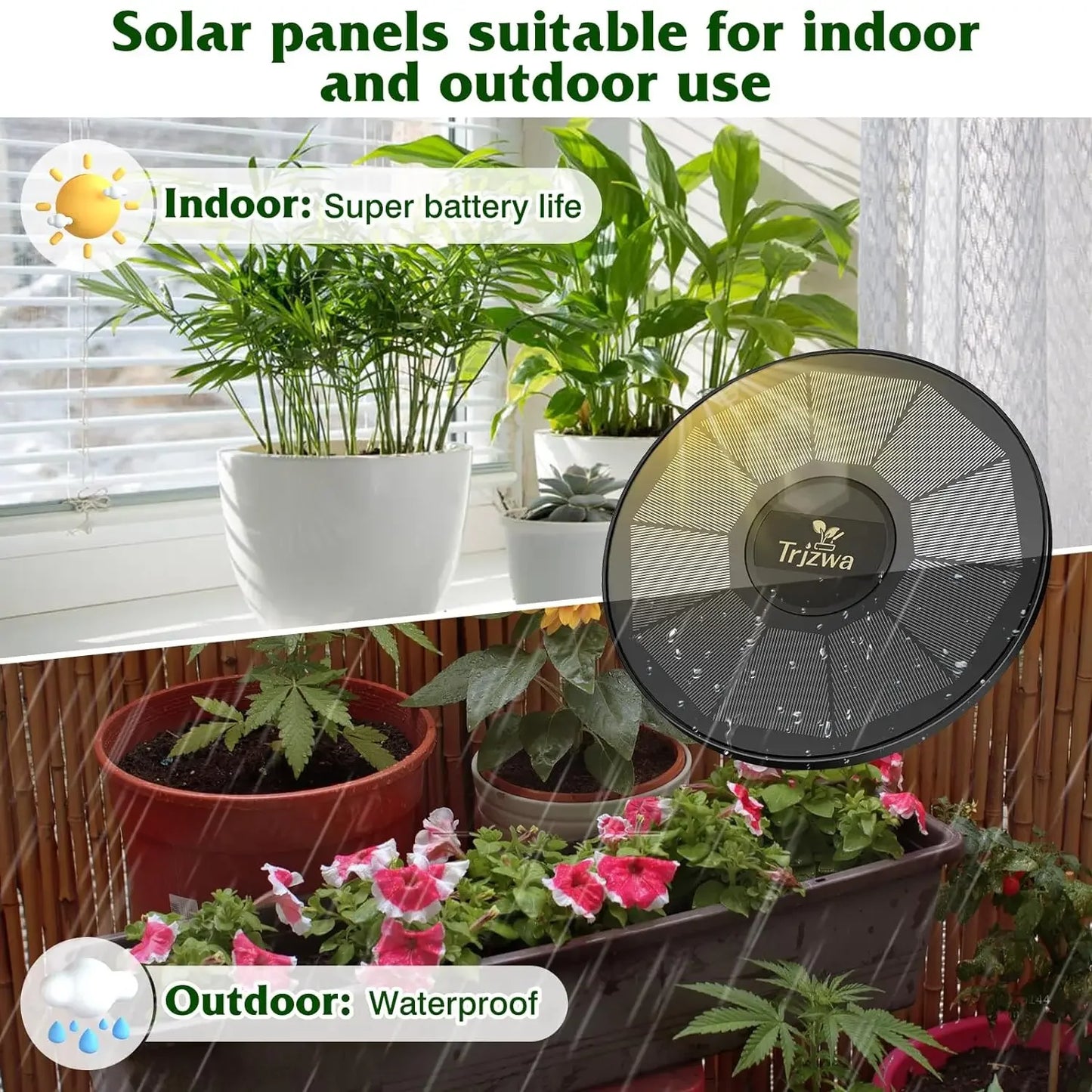 Solar Irrigation System, Latest Garden Plant Drip Irrigation System Kit with Display Screen, Travel Automatic DIY Watering Timer