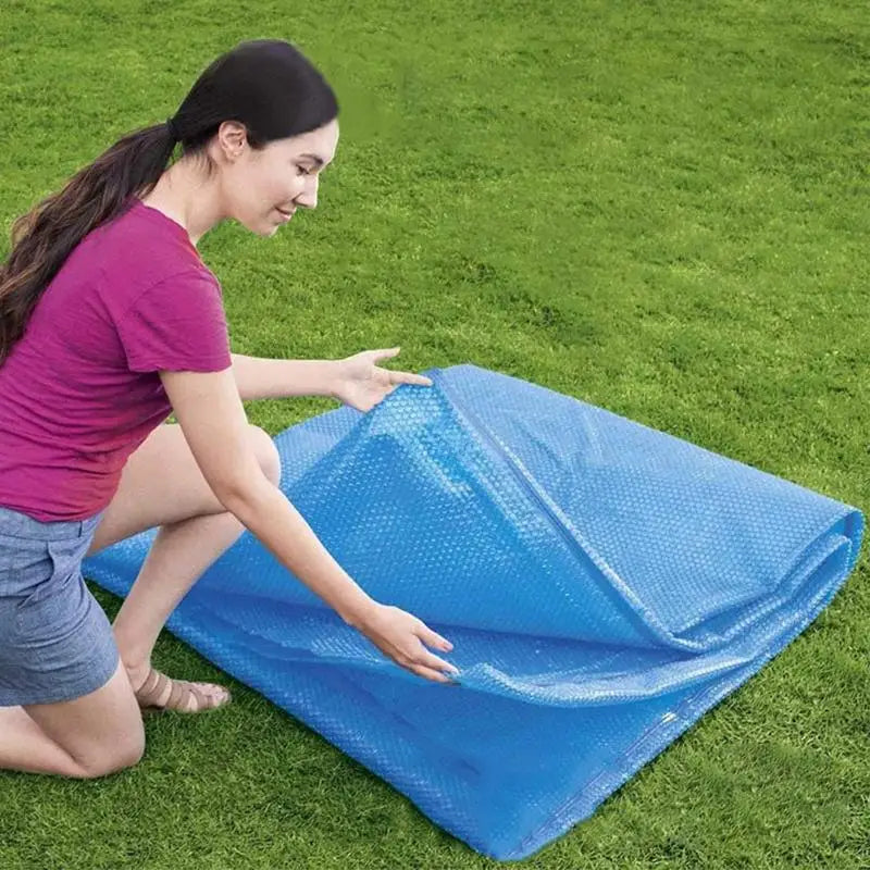 Rectangular Pool Cover Retaining Solar Swimming Pool Insulation Film Blue Solar Foil Pool Heating Solar High-quality Tarpaulin