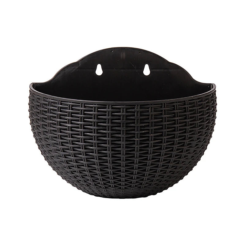 1PC Flower Pot Exquisite Wall-mounted Plastic Wall Hanging Basket Flowerpot For Outdoor Garden Balcony Planter Bucket Home Decor