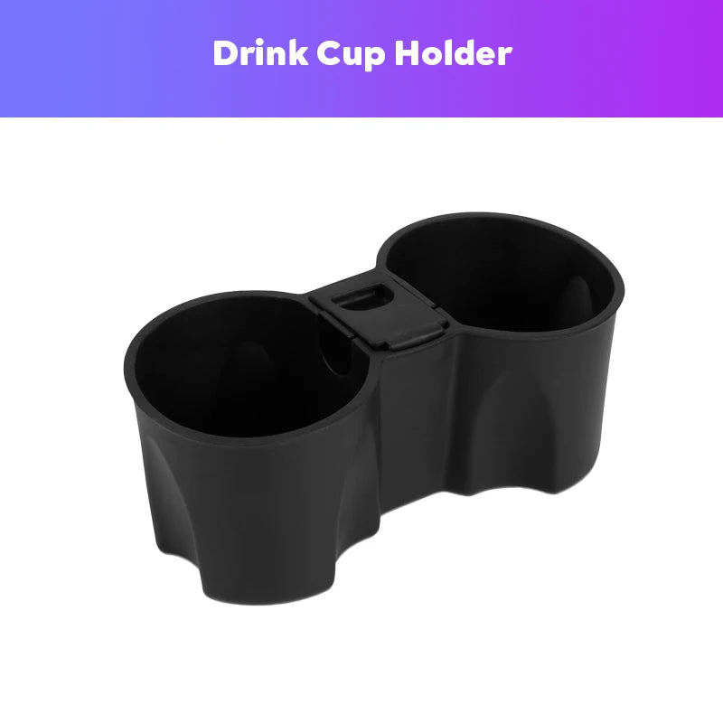 For Tesla Model Y 2020-2024 Hidden Storage Box Car Center Console Armrest Front and Rear Flocking Layer Container Slide