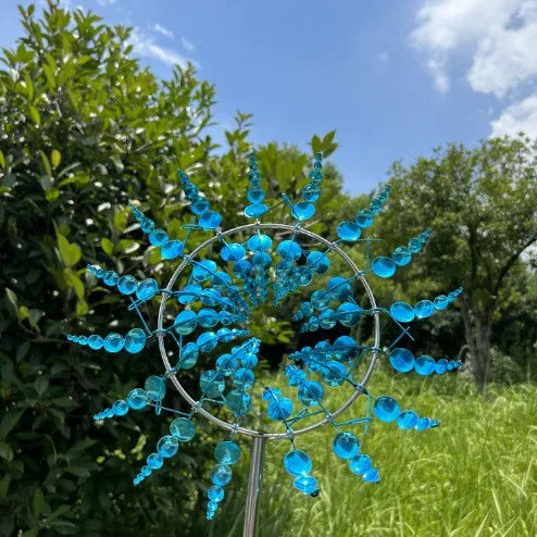 Creative Courtyard Garden Lawn Decoration Unique Wind Collector Magical Kinetic Energy Metal Windmill Rotator