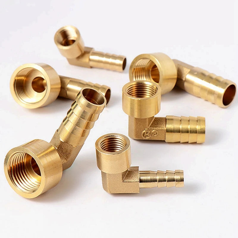 G1/2 Inch 8~25mm Brass Joint Copper Female Pagoda Elbow Connector Garden Irrigation Aquarium Pump Metal Barb Hose Fittings