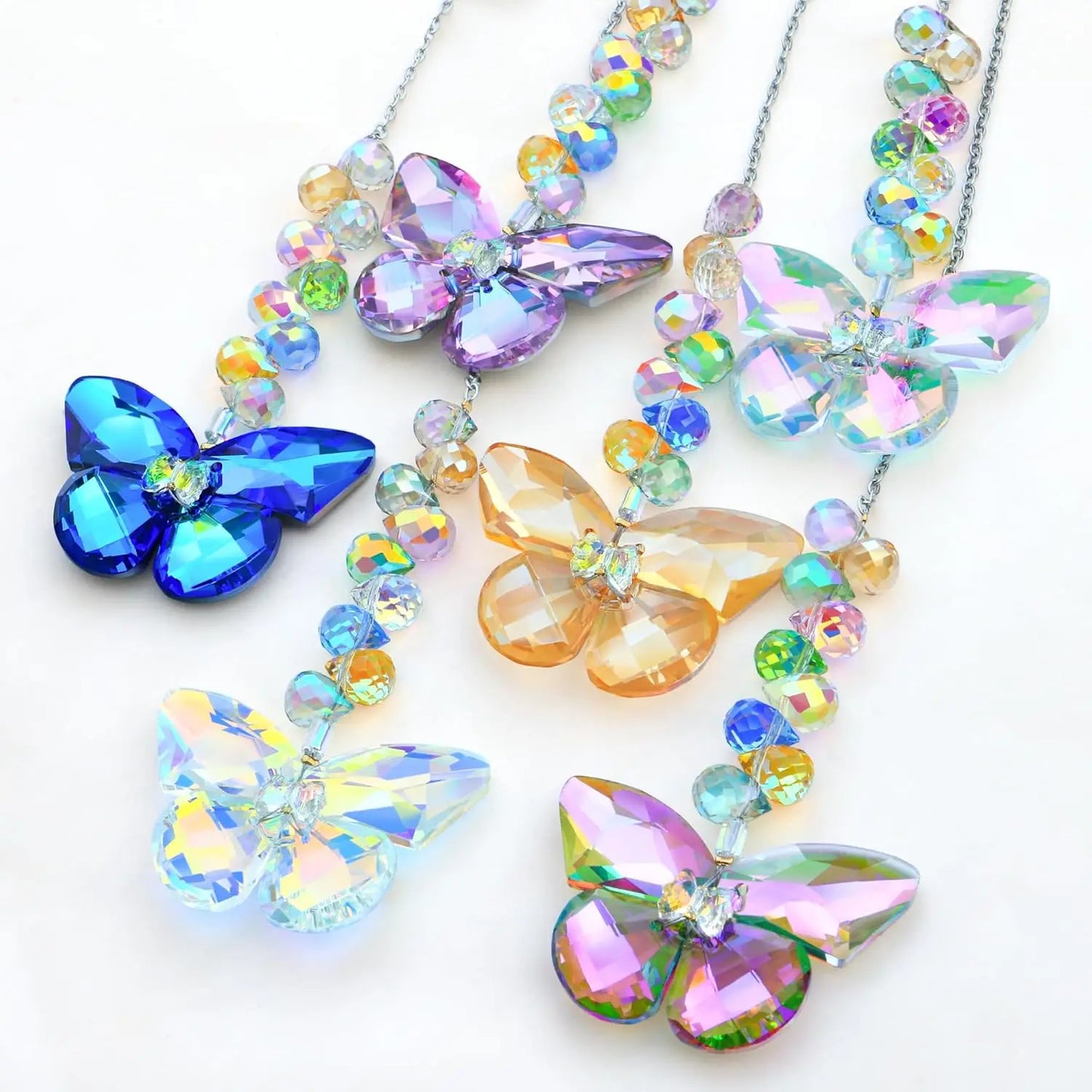 Crystal Butterfly Suncatchers for Window Hanging Ornaments, Rainbow Maker Sun Catchers Indoor Outdoor Patio Garden Decor Gifts