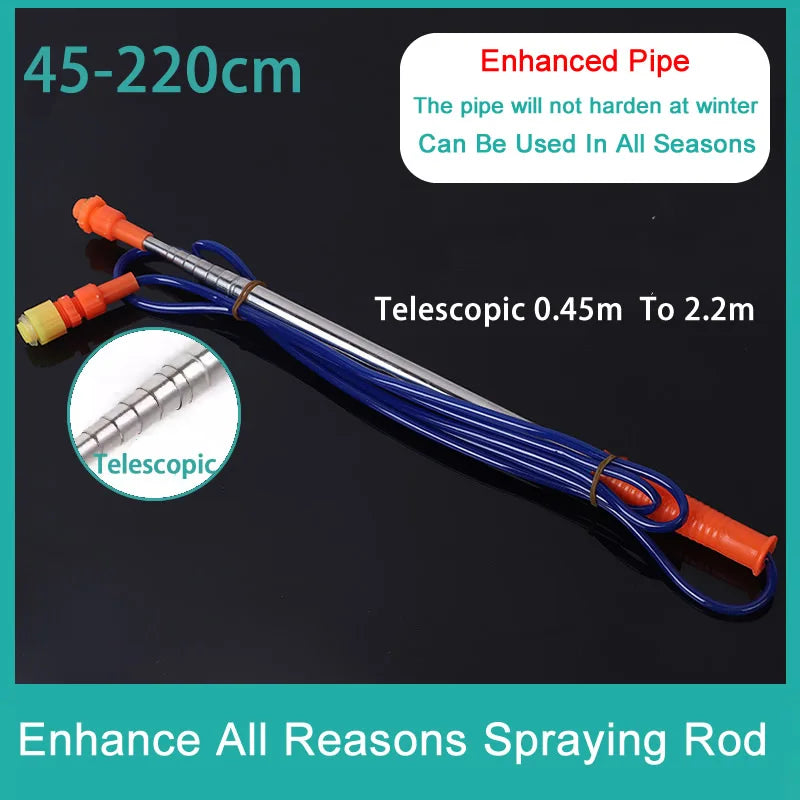New Retractable 2.2/3.2m Spraying Rod For Hand Pressure Sprayer Outdoor Garden Pesticide Spray Tree Watering Can Accessories