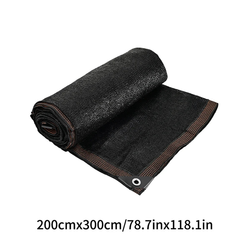 Black Shading Net Anti-UV Sunshade Cloth Outdoor Swimming Pool Cover Sunshade Mesh Garden Plants Balcony Patio Car Canvas Awning