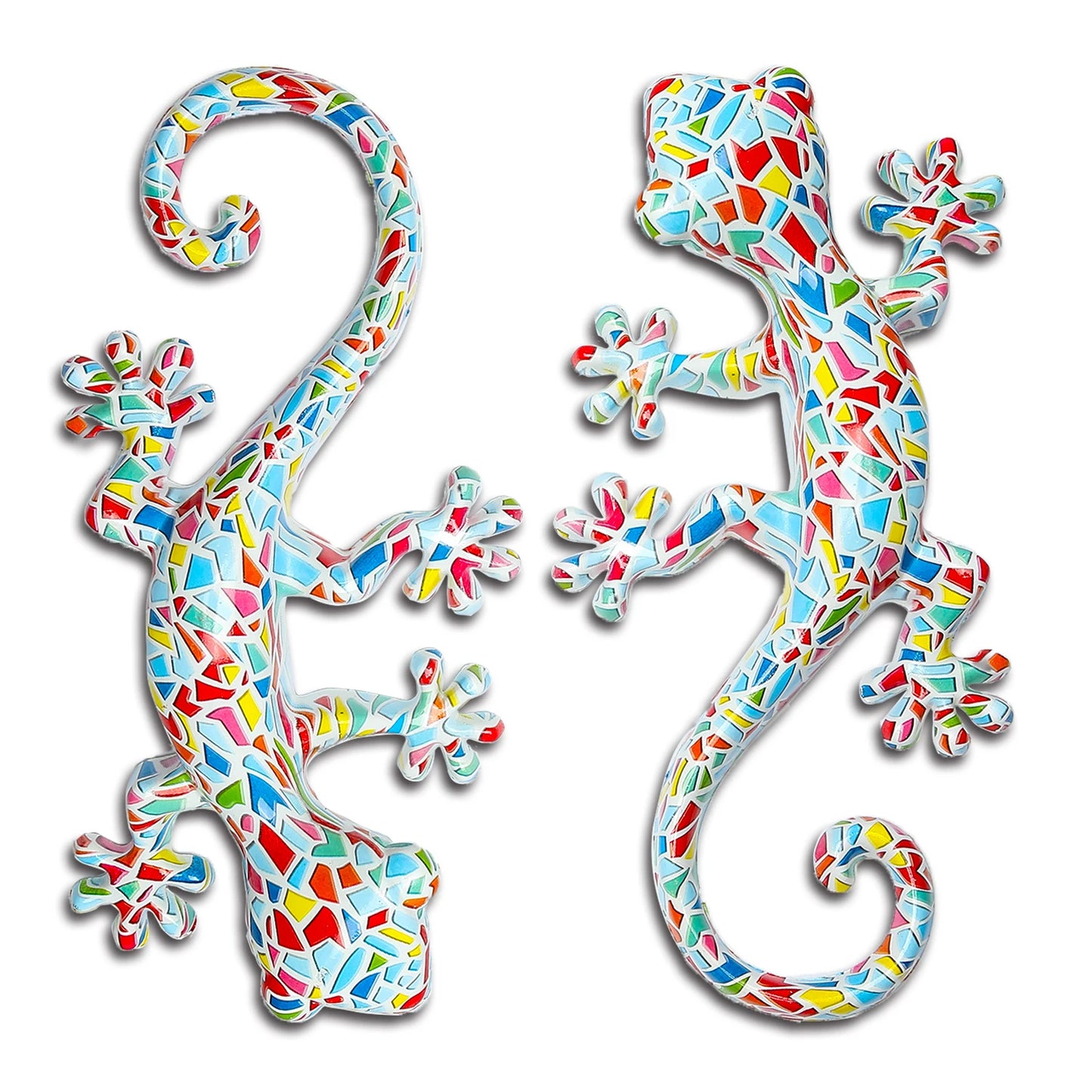 Garden Decor Statue Resin Gecko Wall Art Decor, Water Transfer Figurines Lizard Outdoor Hanging Decorations For Home Decor