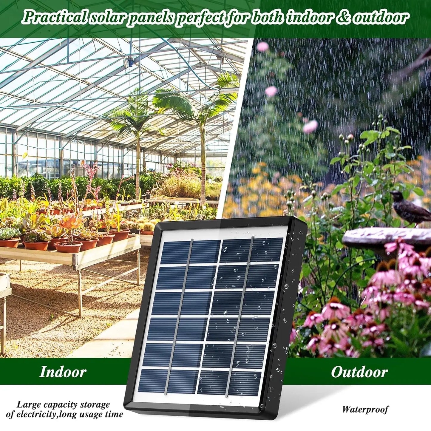 Solar Automatic Watering Kit for Garden Automatic Drip Watering System with 15m Water Hose Automatic Watering Timer for Holidays