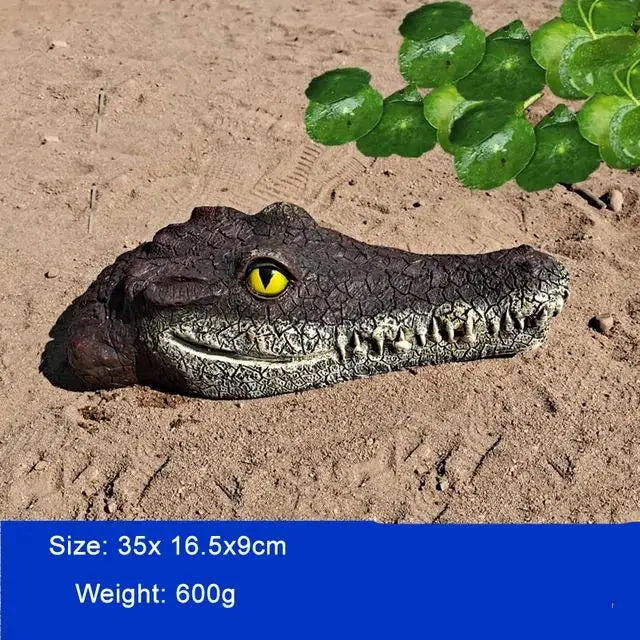 Outdoor Garden Pond Resin Floating Crocodile Hippo Scary Statue Creative Home Decoration For Garden Halloween Decor Ornament
