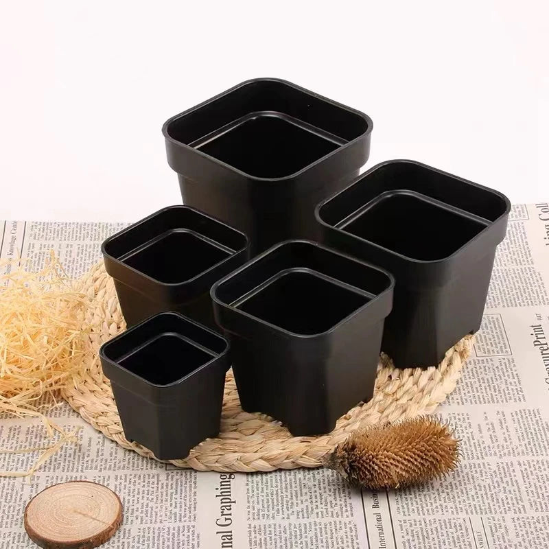 New Thicken Flower Pots Succulents Plant Small Square Planter Cactus Mini Bonsai Pot Tray Creative Home Office Decor Garden Tool