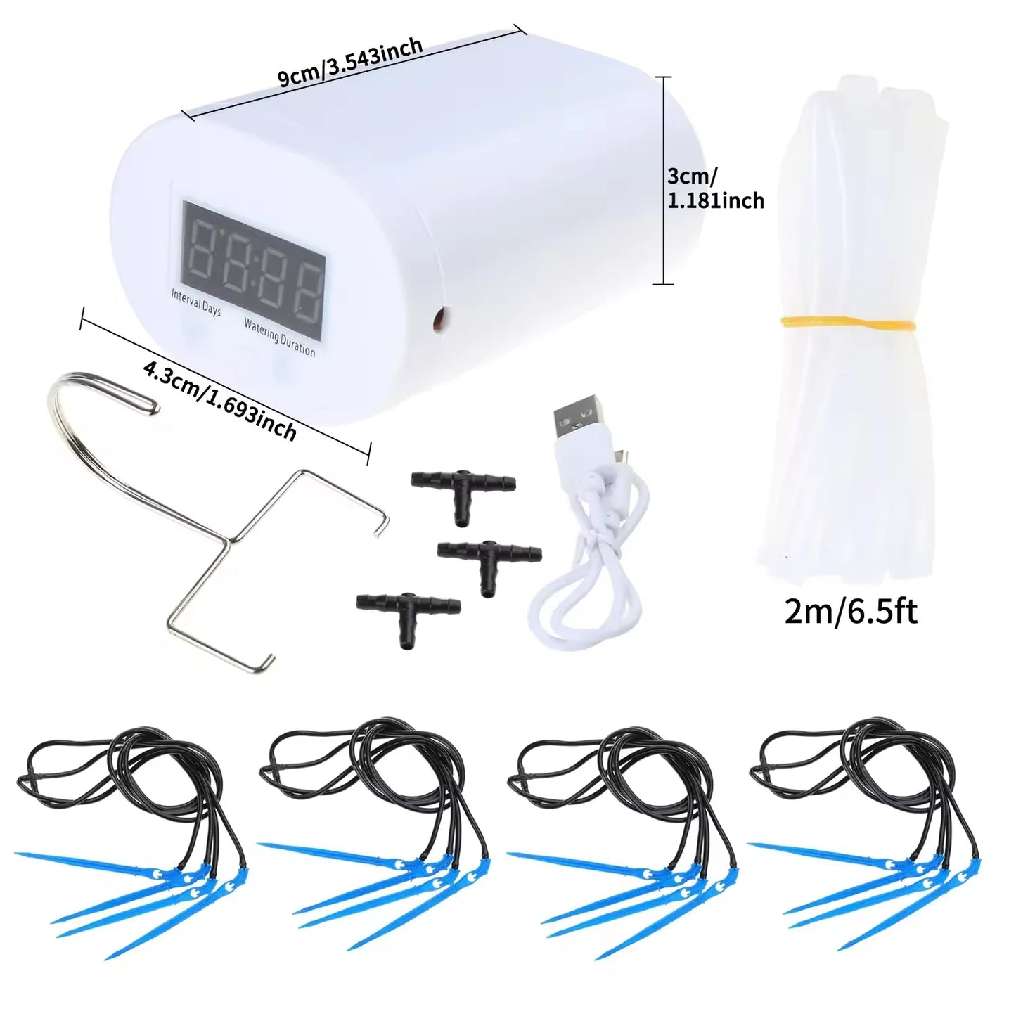 Automatic Plant Flower Watering Pump Home Sprinkler Drip Irrigation Device 4/8/16 Heads Pump Timer System Kit Garden Tool