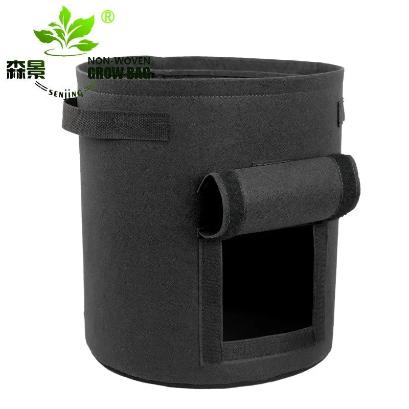10 Gallon 7 Gallon Potato Planting Bag Non-Woven Fabric Grow Pot Home Garden Strawberry Plant Grow Bag Push System