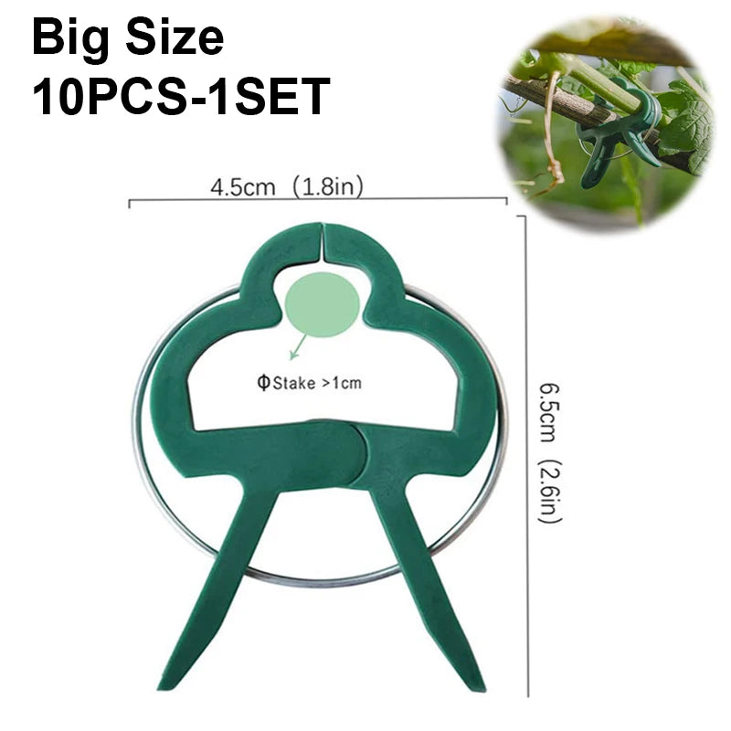 200Pcs Plant Fixed Clips Reusable Greenhouse Bracket forFixing Stems of Flower Vine Vegetables Tomatoes Fastener Garden Supplies