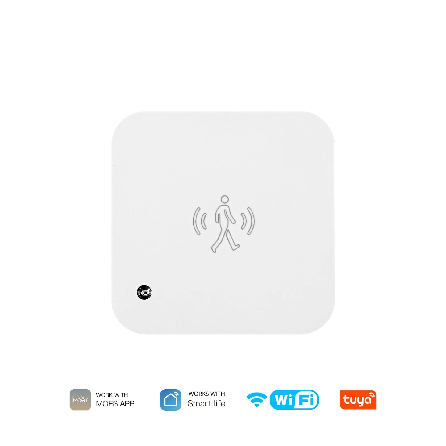 MOES Tuya ZigBee and WiFi Smart Human Presence Sensor Motion Detection Light Luminance Sensor Wired Design App Notification