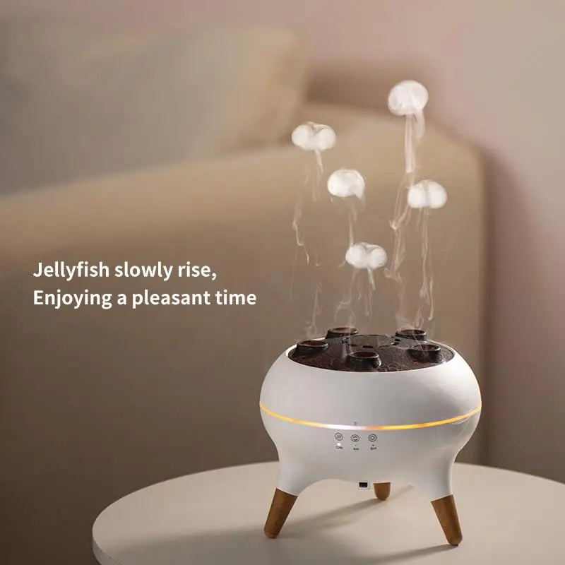 Dynamic Jellyfish Humidifier & Essential Oil Diffuser - 250ml Remote Control with 7 Color Night Lights | AlluCanFind