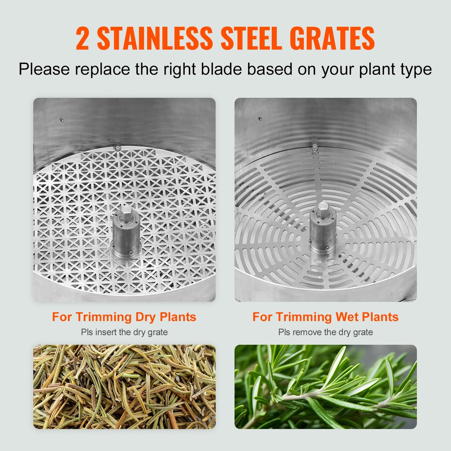 VEVOR Leaf Bowl Trimmer 16",19",24" Trimmer Bowl Manual Bud Trimmer with Stainless-Steel Blades for Twisted Spin Cut Clear Dome