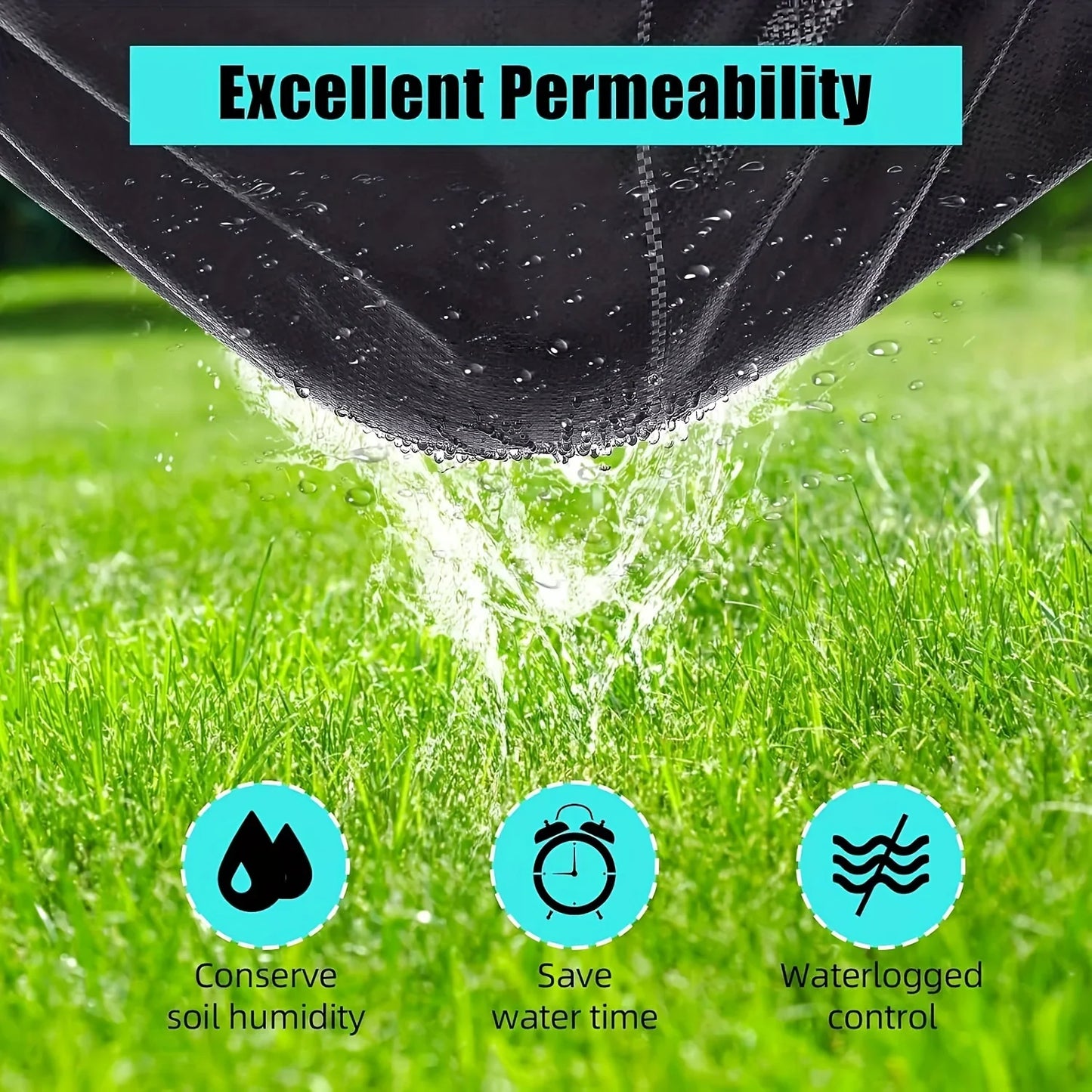 Weed Membrane Garden Landscape Fabric Anti Grass Cloth Strong Breathable Plastic Mulch Thicker Durable Ground Cover Sheet Mat