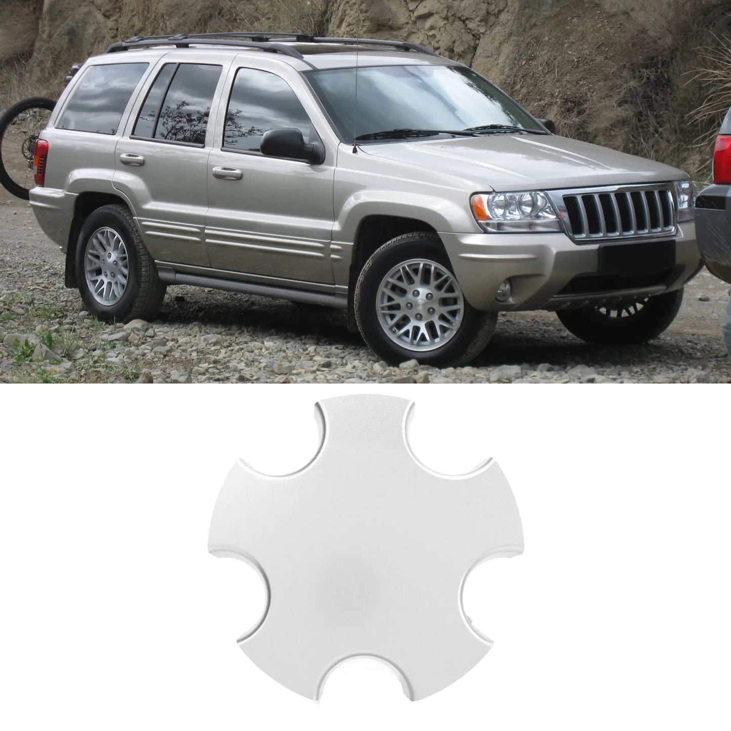 Wheel Center Cap 5FA51PAKAC Wheel Rim Hubcover Replacement for Jeep Gr