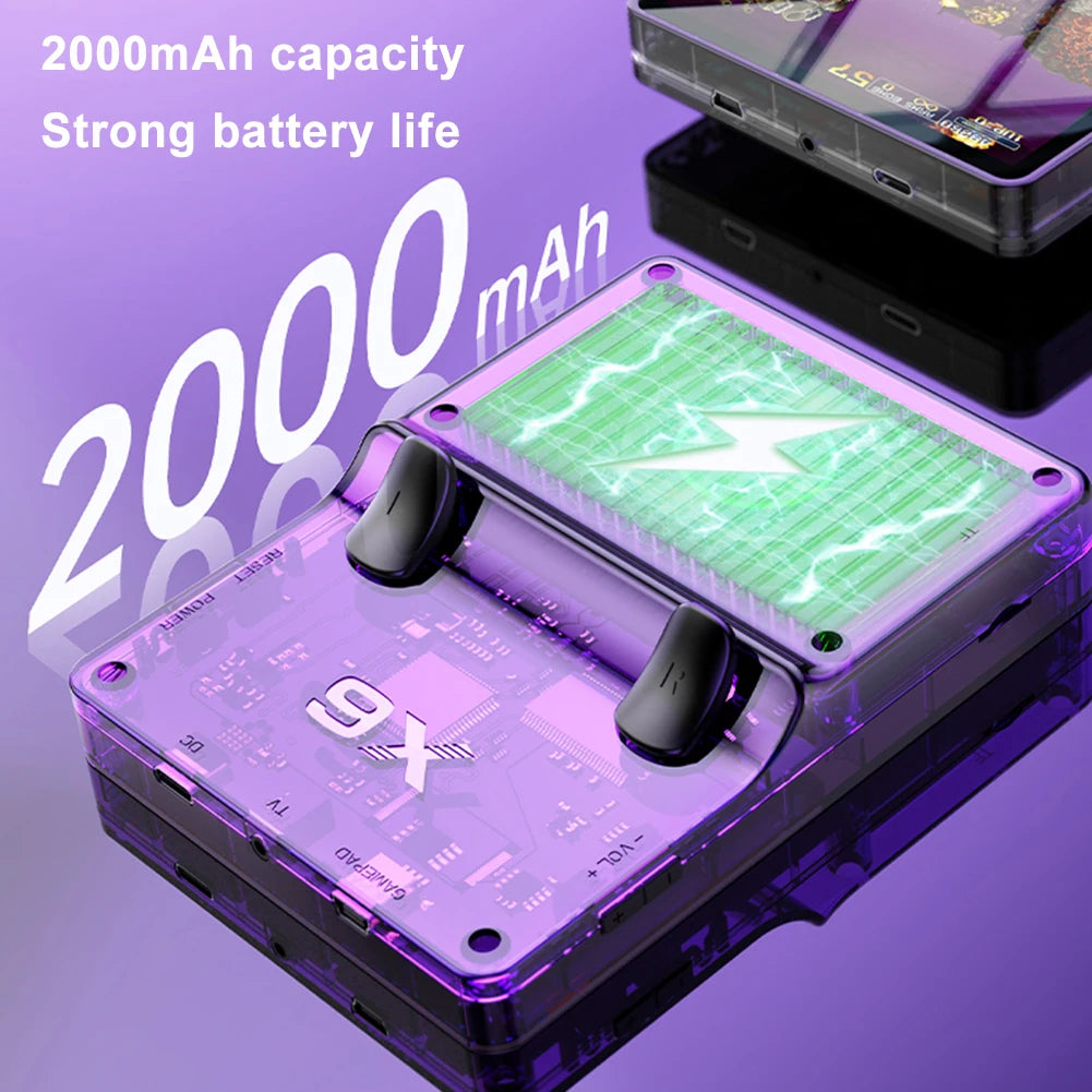 X6 Portable Handheld Game Console - 3.5 Inch IPS Screen, 8000 Games, 2 Player Support | AlluCanFind