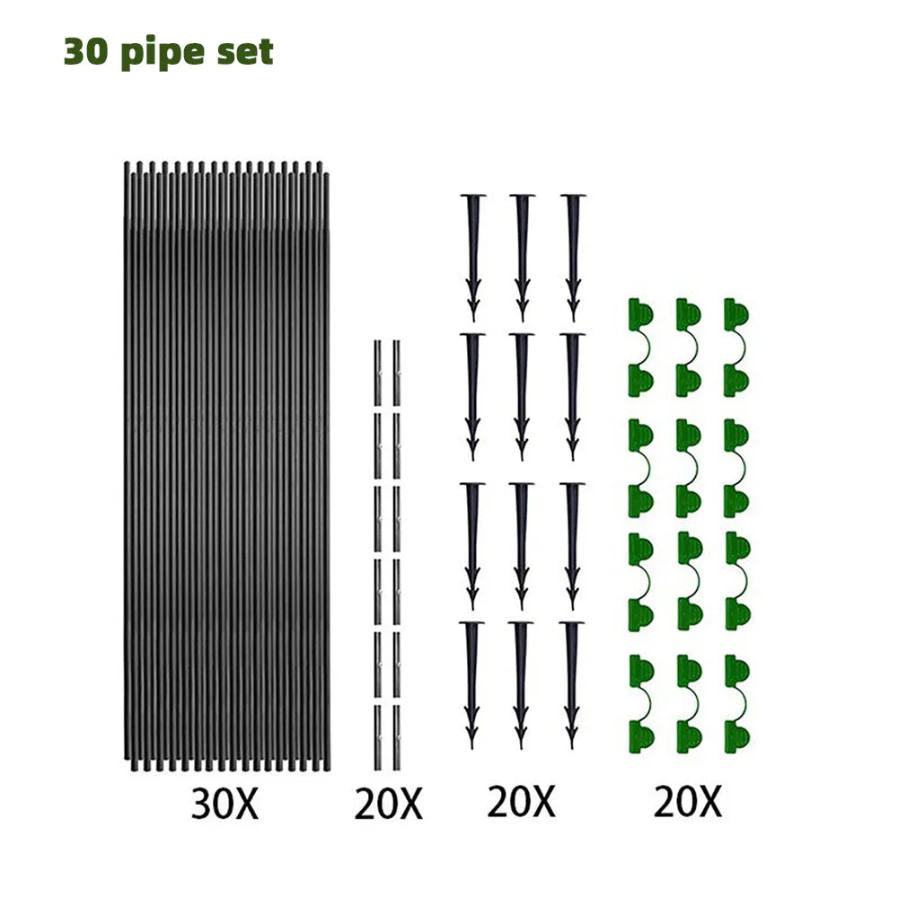 Greenhouse Hoops Set Gardening Folding Fiber Rod Set Arch Shed Bracket Garden Greenhouse Seedling Plant Hoop Grow Tunnel Support