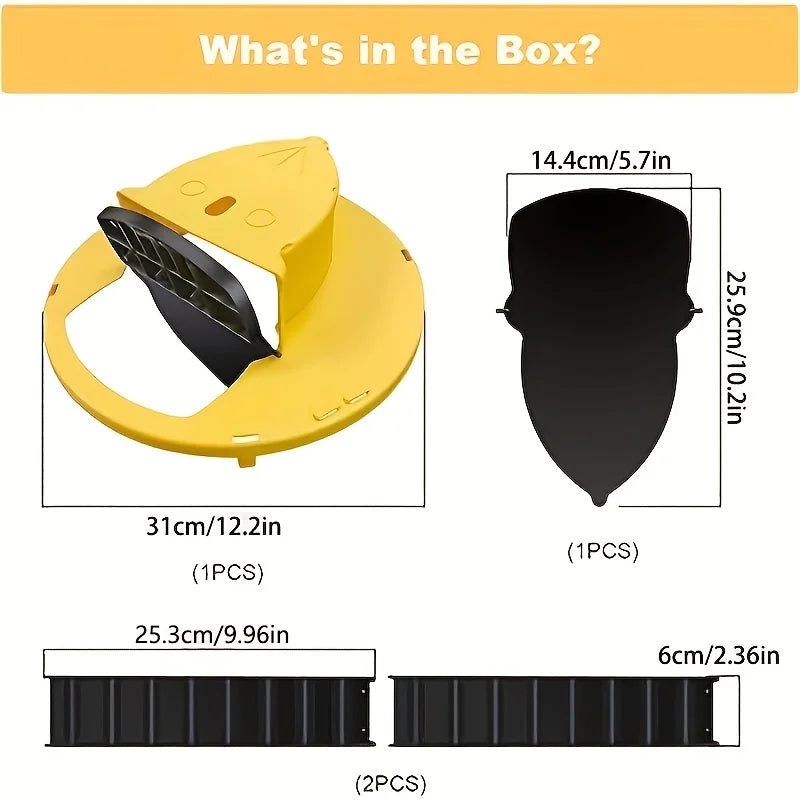 1pc/2pcs Mouse Trap Bucket Auto Reset Flip And Slide Bucket Lid Mouse Trap Indoor Outdoor Garage Mouse Trap