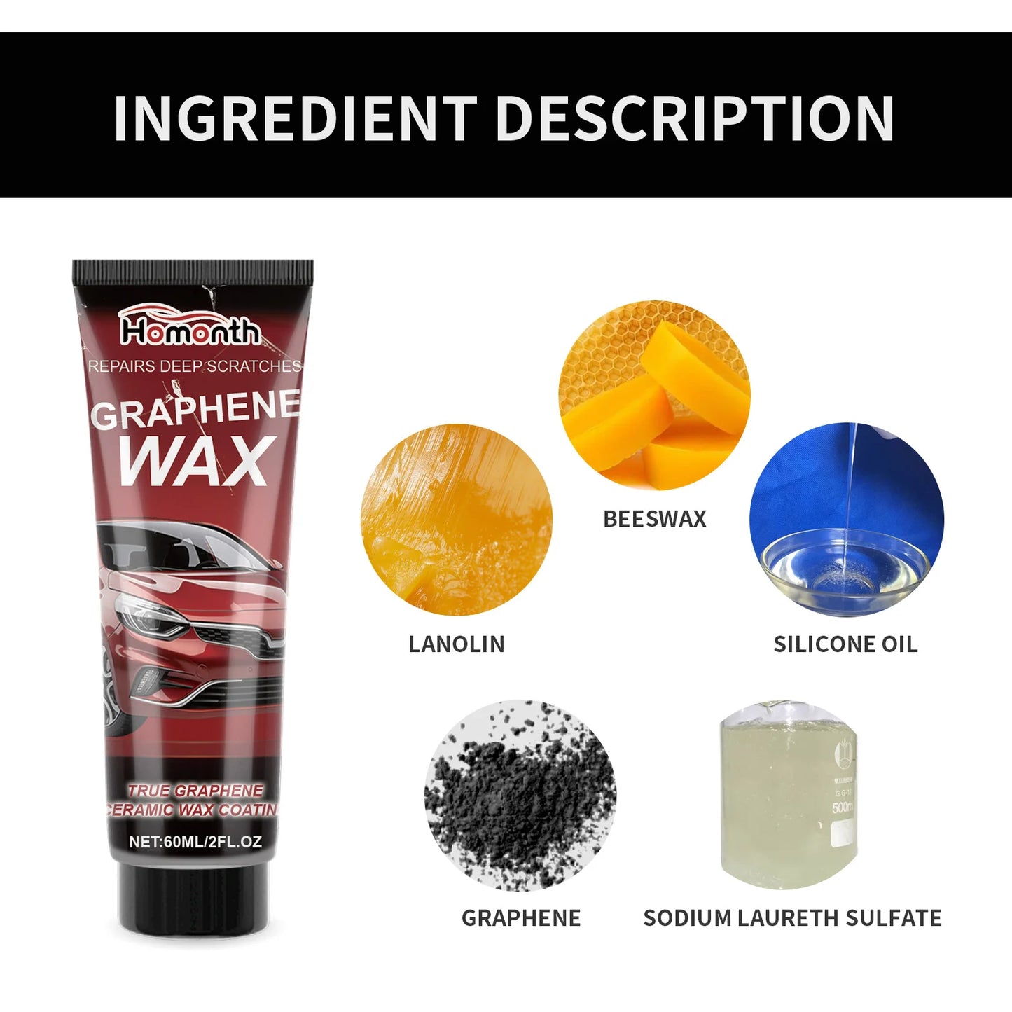 Graphene Car Scratch Remover & Repair Polish Wax - Enhance Shine & Protection | AlluCanFind
