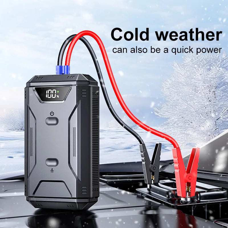 Car Battery Jump Starter Digital Display Portable Car Battery Booster