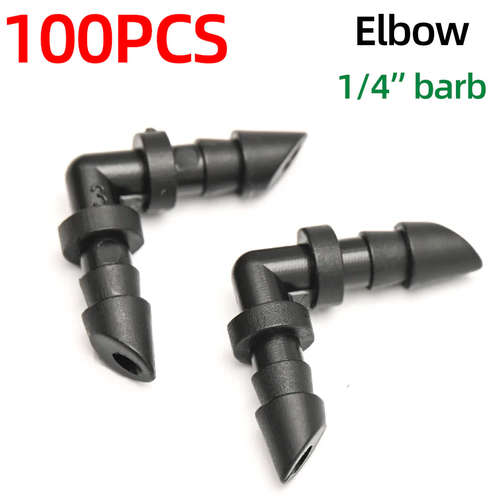 1/4" Pvc Hose Barb Connector End Cap Goof Plug Automatic Drip Irrigation Connectors Garden Watering System Water Pipe