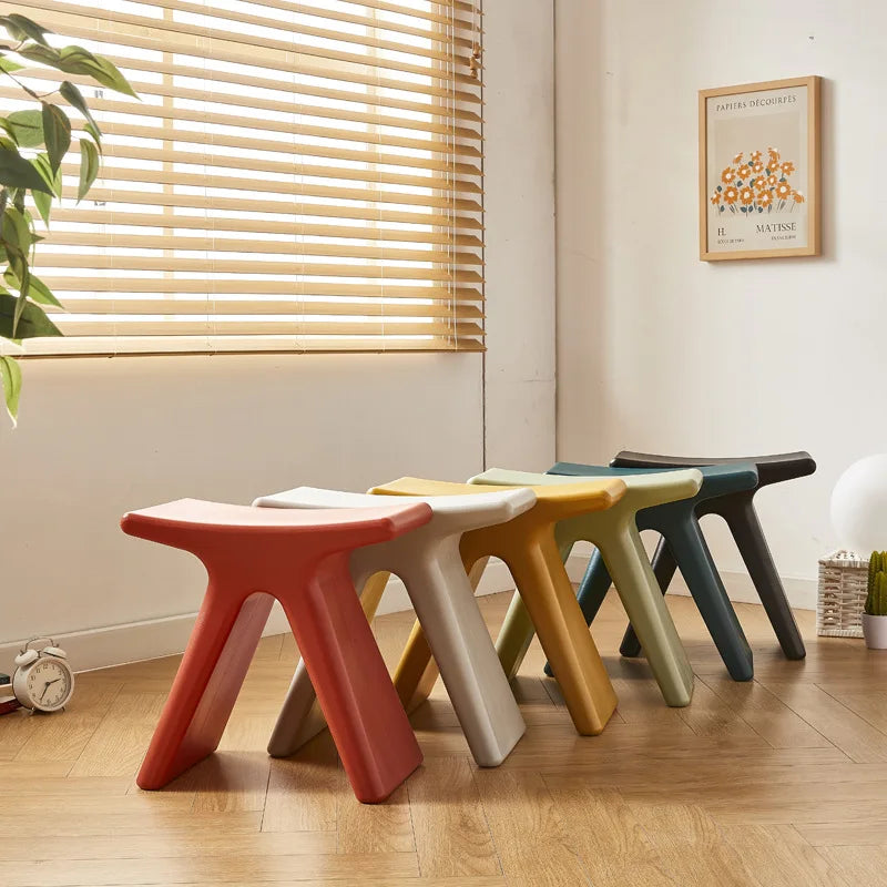 Wuli Nordic Household Shoe Changing Stool Creative Small Bench Modern Minimalist Small Stool Low Stool Special-shaped Stool 2024